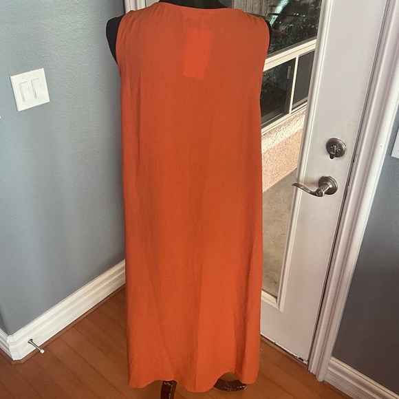 NWT Coastal Vacation Maxi Dress Coverup Resortwear Pool Beach XL Burnt Orange - Picture 12 of 12